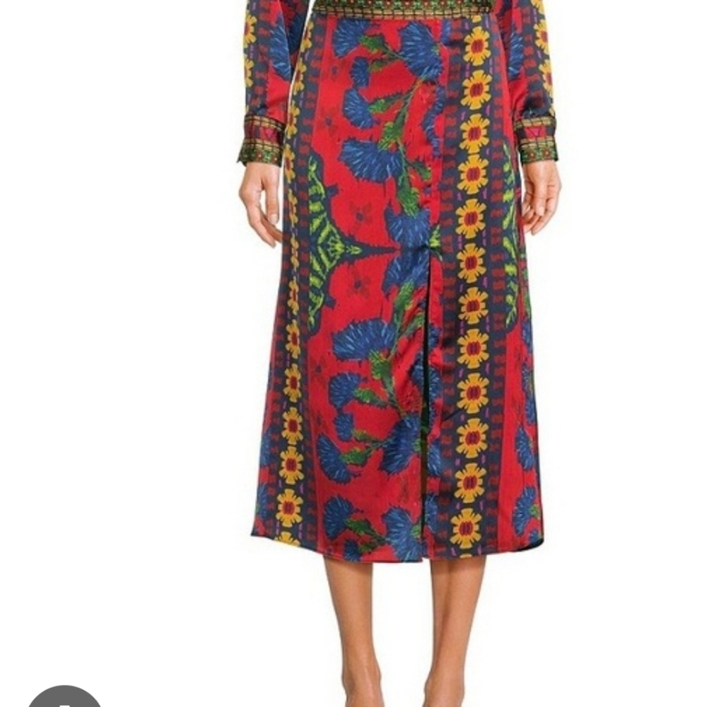 NWT Chelsea & Violet colorful Floral midi Skirt new With Tag